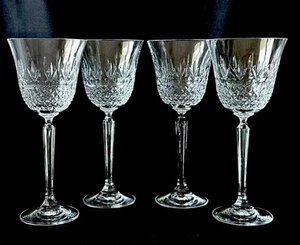 Set of Four (4) Mikasa Crystal Clear CHATSWORTH 8-3/8" Water Goblets Red Wine - Picture 1 of 3