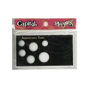 Porta 6 monedas Black Capital Plastics EE. UU. Juego de aniversario con dólar pequeño 1c-$1 - Imagen 1 de 2