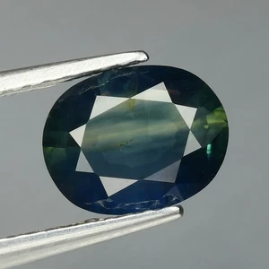 1.10 Ct Extreme Oval 7.7 x 6.7 MM 100% Natural Blue Green Australia Sapphire !!! - Picture 1 of 5