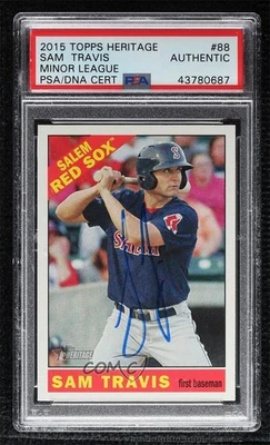 PSA/DNA 2015 Topps Heritage Minor League Edition Sam Travis #88 - Image 1 of 2