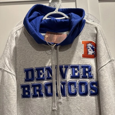 MITCHELL & NESS NFL Sudadera con Capucha Retro Denver Broncos Fútbol Talla 2XL $110 Foto 1 de 4