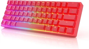 HK GAMING GK61S Mechanical Keyboard 61 Keys RGB LED Backlit Wired for PC/Mac - Picture 1 of 6