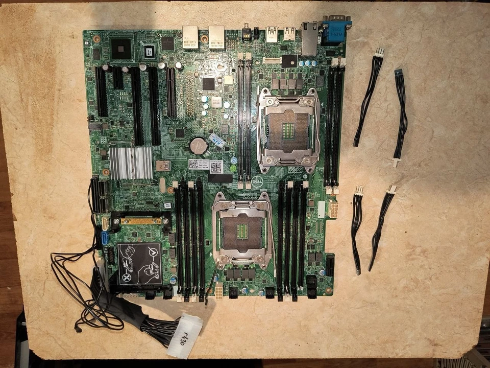 motherboard Dell r430 r530 lga 2011-3 ddr4 with atx power fan cable - Image 1 of 1