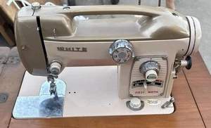Vintage 50er Jahre weiß 763 Hefter Nähmaschine riemengetrieben robust keine Mängel - Bild 1 von 7
