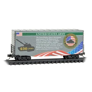Micro-Trains MTL N 10100841 Ejército de los Estados Unidos 250 Aniversario 40' Hy-Cube Box Car - Imagen 1 de 1