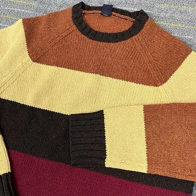 VTG GAP Men's Lambswool Blend Sweater Size Small Pullover Multicolor Striped - Image 1 of 4