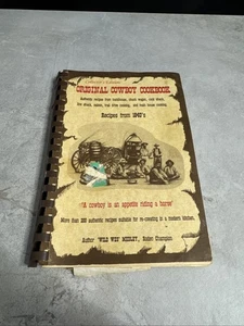 Vtg Original Cowboy Cookbook Collectors Edition Wes Medley Spiral Bound 1989 Bo4 - Imagen 1 de 6