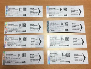 Budapest Transport Flughafen City Transit U-Bahn Straßenbahn Bus Ticket U-Bahn Ungarn - Bild 1 von 5