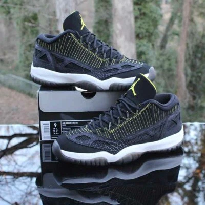 Air Jordan 11 ретро низкие IE Zest мужские размер 9 черные желтые на заказ 306008-002 - Изображение 1 из 4