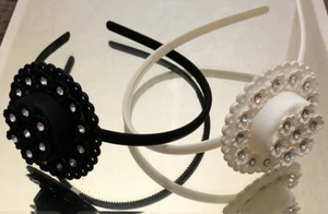 Top Hat Headbands For Kids (Black And White - Two In A Pack) - Picture 1 of 6
