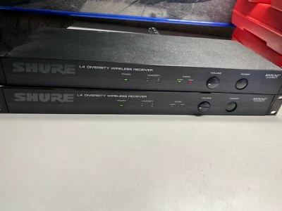 Lot Of 2 Shure L4 MARCAD Diversity Wireless Receiver - Image 1 of 3