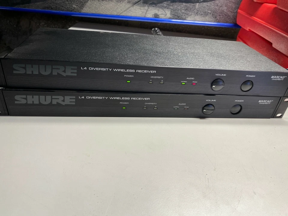 Set Of 2x Shure L4 Marcad Diversity Wireless Receiver - Image 1 of 3