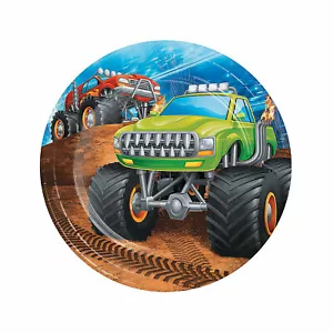 Monster Truck Party Dessert Plates, 8 Ct., Party Supplies, 8 Pieces - Picture 1 of 1
