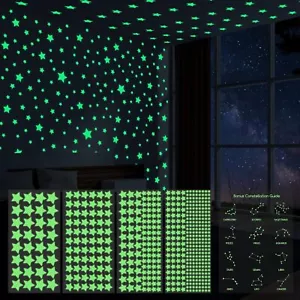 521Pz Stelle Fluorescenti Adesive Soffitto,Stella Luminescente per Soffitto E Pa - Foto 1 di 13