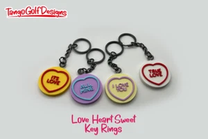 Personalised Love Hearts Sweets Candy Valentines Day Gifts For Him Her Keyring - Picture 1 of 7