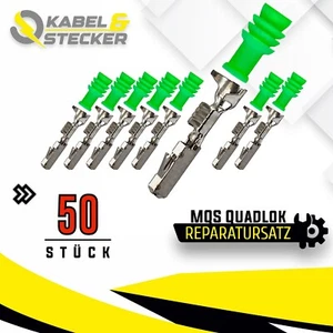 50er Set MQS Quadlok Buchse Crimpkontakt gedichtet Seal 0,50-0,75mm² Fakra MOST - Picture 1 of 2