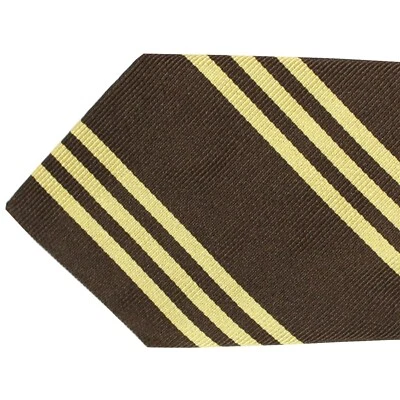 Nuevo En Caja De Regalo Brunello Cucinelli Corbata Rayas Marrones Hecho en Italia 240395 $330 Foto 1 de 4