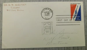 1st Issue Chicago IL 1959 Pan American Games Soldier Field Stamp Envelope Cover - Picture 1 of 4