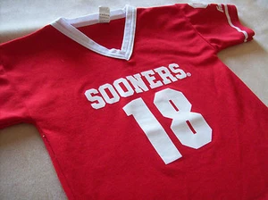 OKLAHOMA SOONERS OU FOOTBALL JERSEY SHIRT  BOYS MEDIUM  - Picture 1 of 2