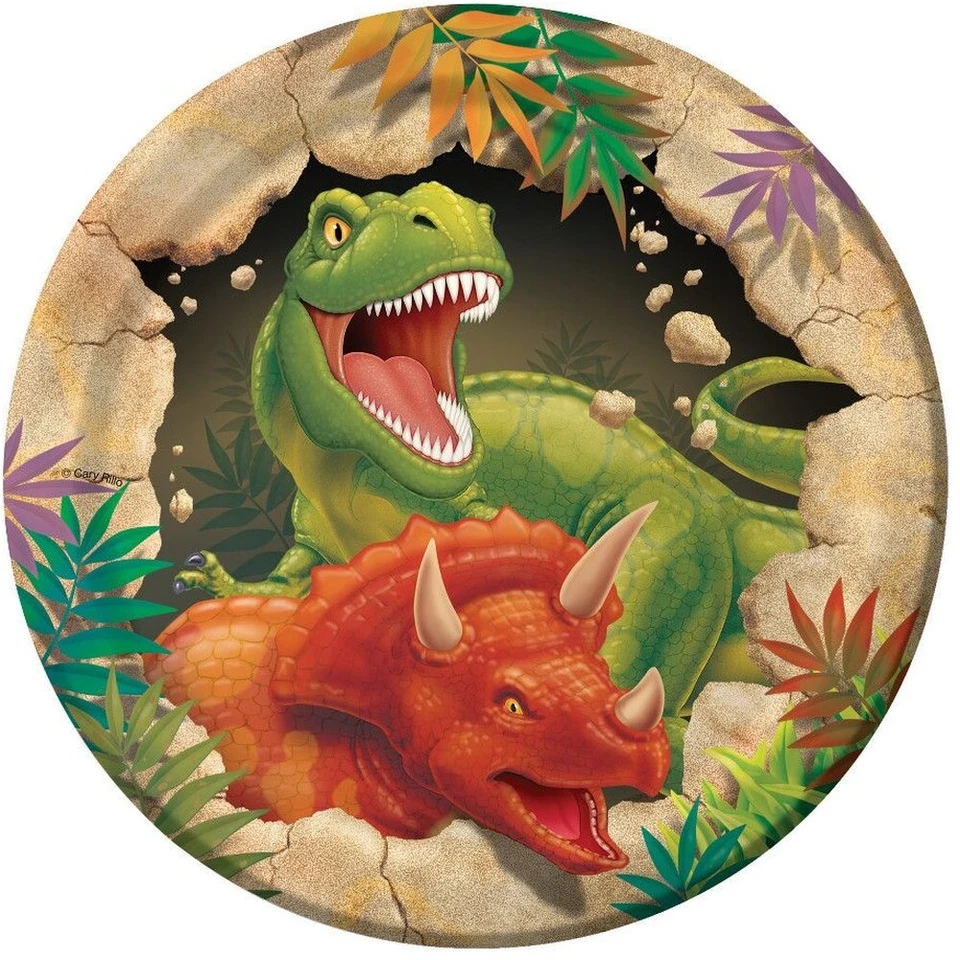 Dino Blast Plates 7" 8CT - Image 1 of 1
