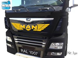 W.B.A. Aufkleber im Set passend für Man Emblem TGXEuro6ab Bj. 2013-19 RAL1007 1g - Bild 1 von 5