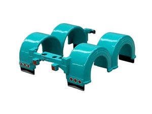 1/64 DCP PARTS TEAL PETERBILT 359/379/389 REAR SHOW FENDERS W/ LIGHTS - Picture 1 of 4