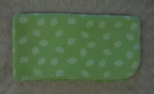 Just Born Green Leaf Print Baby Blanket Fleece Stitched Edge Lovey Leaves - Picture 1 of 7