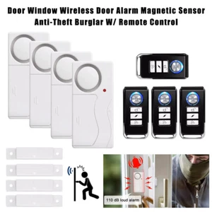 1-4* Tür Fensteralarm Alarmanlage 110dB Funk Einbruchschutz mit Fernbedienungen - Bild 1 von 27
