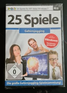 25 Spiele Gehirnjogging, MS Windows, PC CD-ROM 💿 Spielspaß, Game, ⭐NEU⭐ - Bild 1 von 3