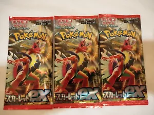Pokémonkarten, scharlachrot ex, 3 Taschen mit 5 Karten, japanisches Produkt brandneu - Bild 1 von 2