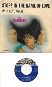 THE SUPREMES  Stop In The Name Of Love  original 45 with PicSleeve  DIANA ROSS - Picture 1 of 2