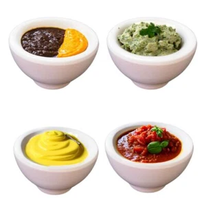 4er Set Dip Schälchen Schüssel Schälchen Mini Saucen Soßen Snack Tapas Schale - Bild 1 von 3