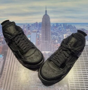 Nike Air Jordan IV 4 Retro G Golf Black Cat Mens Size 3.5 or Womens 5 CU9981 001 - Picture 1 of 7