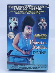 Female Trouble VHS Continental Big Box John Waters Divine Rental Vintage RARE - Picture 1 of 8