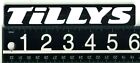 TILLYS NAKLEJKA Tillys 6 w x 1 w kolorze czarno-białym Skate Surf Snowboard Naklejka