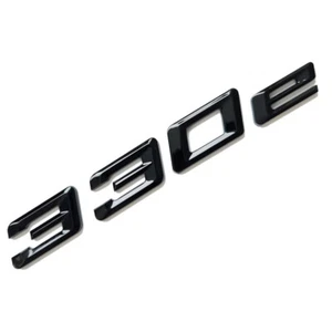 330e Noir Brillant Couvercle Coffre Arrière Coffre Badge Emblème Tuning pour BMW Série 1/2/3/ - Photo 1/10