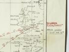 c1940s "MV DURHAM"  New Zealand Shipping & Fed Steam Navigation Co Track Chart