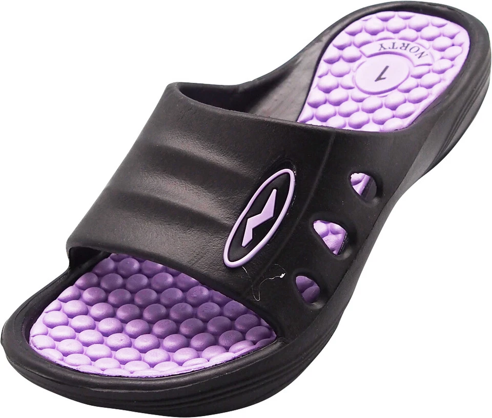 Sandalias de ducha Norty cómodas de verano informales con correa plana deslizables zapatos sin cordones para niñas Foto 1 de 1