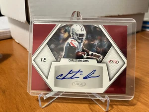 2023 SAGE AUTOGRAPH RED #A-CS3 CHRISTIAN SIMS Auto - Picture 1 of 2