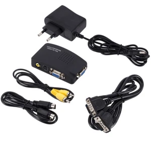 CVBS AV to VGA Converter VGA+S-video Composite RCA in to VGA out for PC to TV - Picture 1 of 19