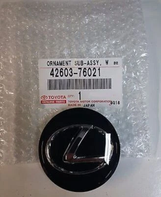 LEXUS GENUINE OEM CT200h 11-17 ZWA10 ORNAMENT BLACK LOGO WHEEL HUB CAP — 第 1/3 张图片