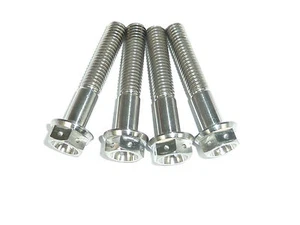 APRILIA TUONO 1100 FACTORY 2015-2021 FRONT FORK PINCH BOLT SET TITANIUM HEX - Picture 1 of 15