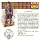 Drummond. Scotland Scottish clans tartans arms badge 1963 old vintage print