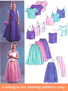 SEWING PATTERN Clothes Formal 2-Piece Dress - Flower Girls First Communion 3670