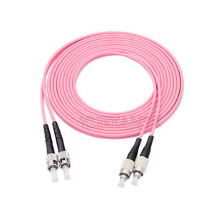 80M FC UPC to ST UPC Duplex OM4 Multimode 3.0mm Fiber Optical Patch Cord Cable