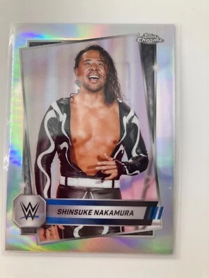 TOPPS WWE CHROME 2025 SHINSUKE NAKAMURA SMACKDOWN REFRACTOR . - Image 1 of 2