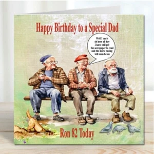 Personalised Birthday Card Humorous Funny Old Men Any Relation or Name - Picture 1 of 4