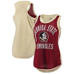 Florida State Seminoles Tank Top Women's NCAA Mesh Comeback G-III Garnet - Picture 1 of 5