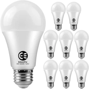 A19 8-Pack LED Light Bulbs, E26 Base 75W 8 Pack / 75 Watt, 5000k (Daylight) - Picture 1 of 8
