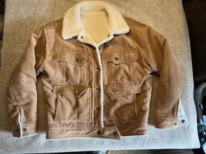 Volcom Reversible Corduroy Sherpa Jacket Women's Sz Small Beige - Picture 1 of 9